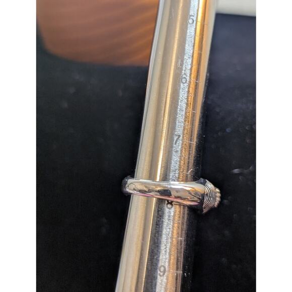 Judith Ripka Sterling Silver Blue Chalcedony Diamonique CZ Ring Size 7.75 - Picture 5 of 11